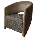 Poltrona curva estampada